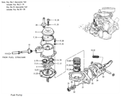 Brandstofpomp Datsun Sunny B110 17010-H1904 Gebruikt.