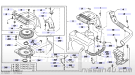 Luchtaanvoerbuis GA14DS/GA16DS Nissan 16554-74Y02 B13/N14/Y10