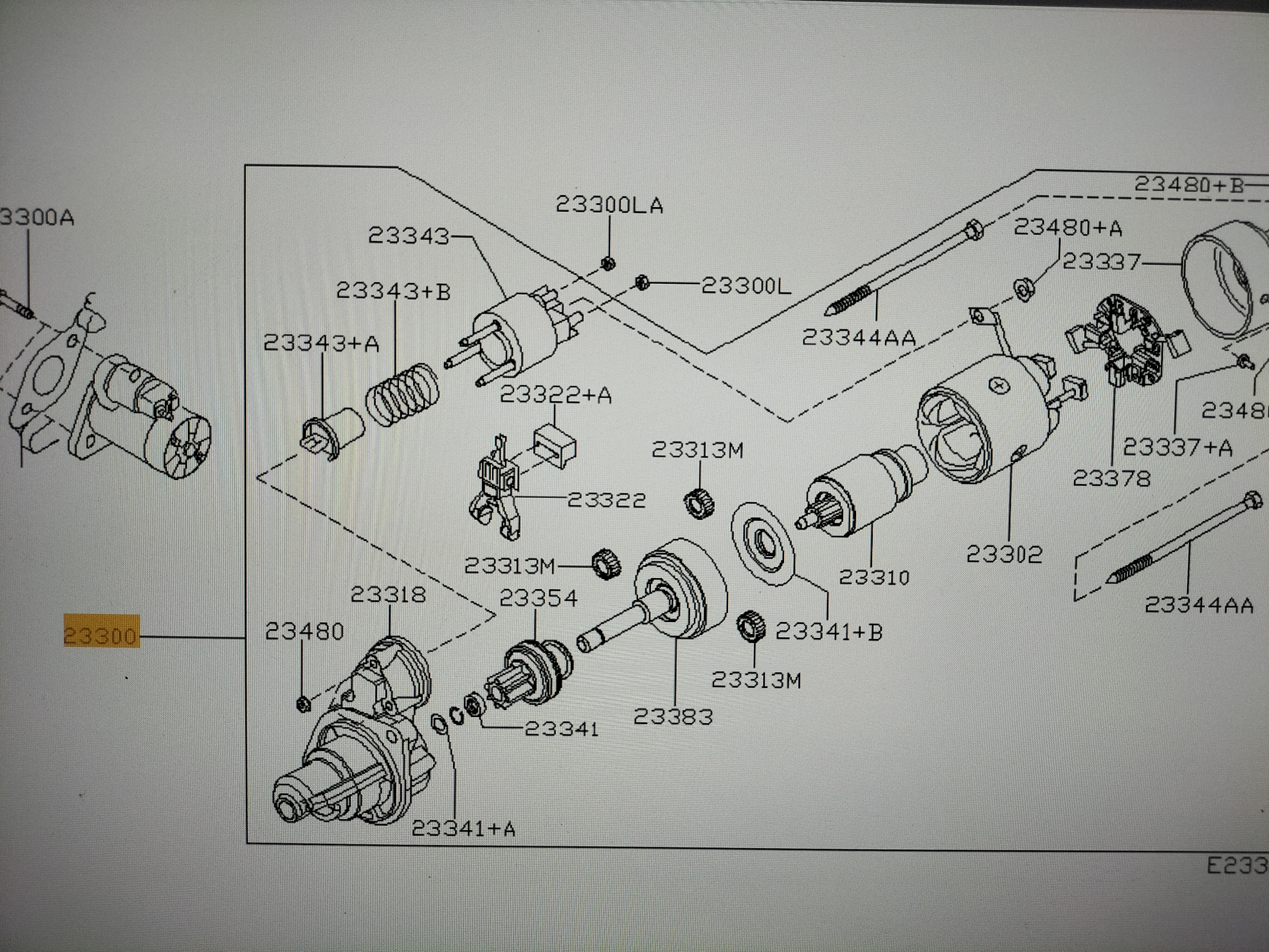 Startmotor SR20DE Nissan Primera P11/ WP11 23300-2F200 Defect.