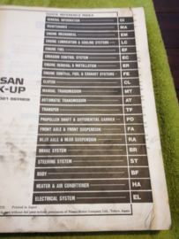 Service manual ''Model D21 series Basisboek'' Nissan Pickup D21 SM6E-0D21G0 Used part.