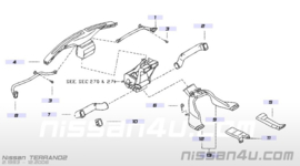 Kachelventilatiebuis Nissan terrano2 R20 27831-0F001