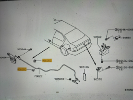 Tankklepontgrendelkabel Nissan Primera P11 - hatchback 78822-2F915 Gebruikt.