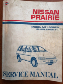 Service manual ''Model M11 series supplement-I'' Nissan Prairie M11 SME2-M11SE0 Used part.