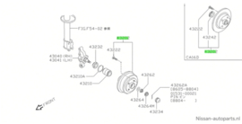 Achterwielnaaf Nissan Sunny B12/ N13 43202-50A12 Gebruikt.