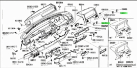 Ruitenwisserschakelaar achter Nissan (vervanger voor 25260-D0100) B11/ K10/ N12/ T11 Gebruikt.