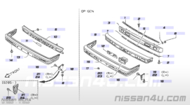 Reinforce-front bumper center, inner Nissan Micra K10 62030-01B00 New.
