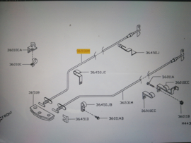 Cable assy-parking, rear right-hand Nissan Cabstar F24 36530-MB00B (5001870956) Original.