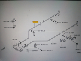 Handremkabel rechts Nissan Cabstar F24 36530-MB00B (5001870956) Origineel.