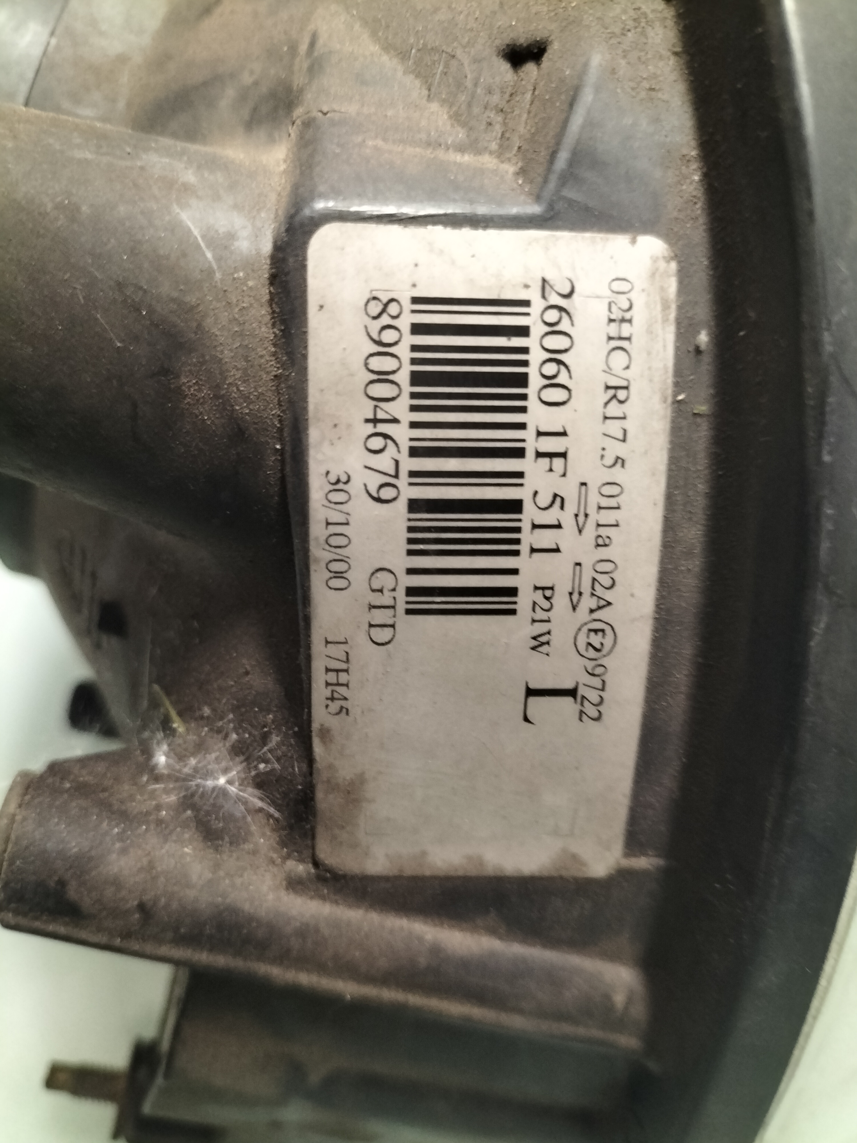 Koplamp Links Nissan Micra K11 26060-1F511 Gebruikt, gerepareerd.