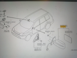 Buitenspiegel links Nissan X-Trail T30 Elegance K6302-8H970