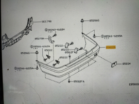 Achterbumper Nissan Primera P11 85022-9F500 Z01 Gebruikt. (20240713)