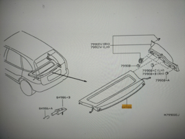 Hoedenplank Nissan Almera Tino V10 H4982-BU700 Gebruikt.