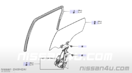 Portierraam rechtsachter Nissan Qashqai J10 82300-JD000 Gebruikt.