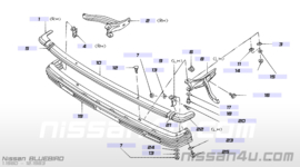 Voorbumper Nissan Bluebird 910 62022-W1025 Origineel.