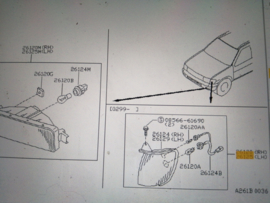 Lamp front combination, left-hand Nissan Terrano R50 26125-3W100 Original.