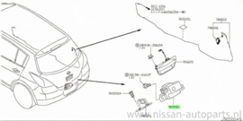 Lock back door Nissan 90502-ED00A J10/ K12/  P12 Original.