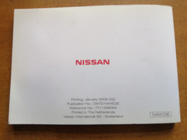 User manual '' Nissan navigatie-systeem 2008'' OM7D-NAVIE2E (7711348063)