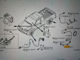 Sensor assy-anti skid control, rear right-hand Nissan Navara D40 47900-EB300