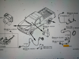 ABS sensor rechtsachter Nissan Navara D40 47900-EB300