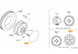 Cap-disc wheel Nissan Qashqai J11 16 inch 40315-1KK0B Original.