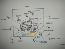 Seal-oil, diffential transmission case Nissan 38342-51E00 A32/ N13/ T12 Original