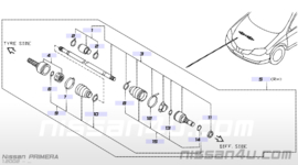 Homokineet Nissan Primera P12 39211-AU325