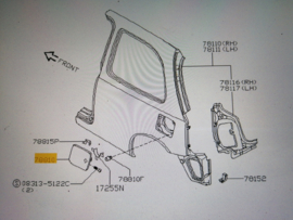 Tankklepje Nissan Micra K11 78830-46B12 kleurcode KL0 Gebruikt.