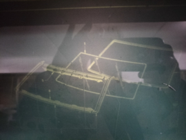 Moulding set-front Datsun Violet A10 72750-W6726 Incomplete. Original.