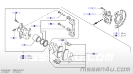 Remblokset vooras Nissan 41060-67A85 B12/ N13