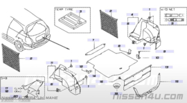 Kofferbakbekleding links Nissan Almera N16 hatchback 84951-BM400