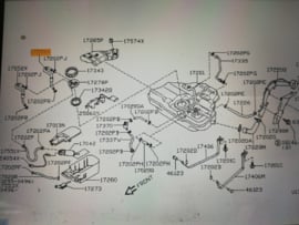 Brandstofslang Nissan Micra K11 17556-0U000 Gebruikt.