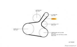 Multiriem HR12DE Nissan Micra K13 11720-1HC0B (7PK1165) Nieuw.