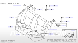 Veiligheidsgordelspanner achterbank links Nissan Primera P11 - sedan 88845-9F500