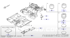 Hitteschild uitlaat Nissan 74753-4M400 N16/ V10