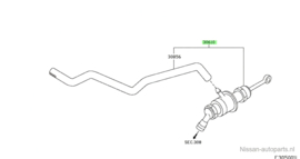 Hoofdkoppelingscilinder MR16DDT Nissan 30610-4BA2B J11/ T32 Origineel.