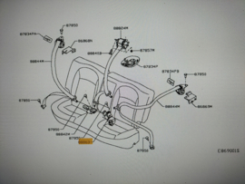 Veiligheidsgordel achterbank Nissan Qashqai J10 88863-JD11A Origineel.