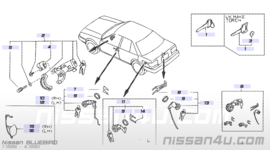 Elektronische gedeelte contactslot Nissan Bluebird T12/ T72 48750-D4510 Gebruikt.