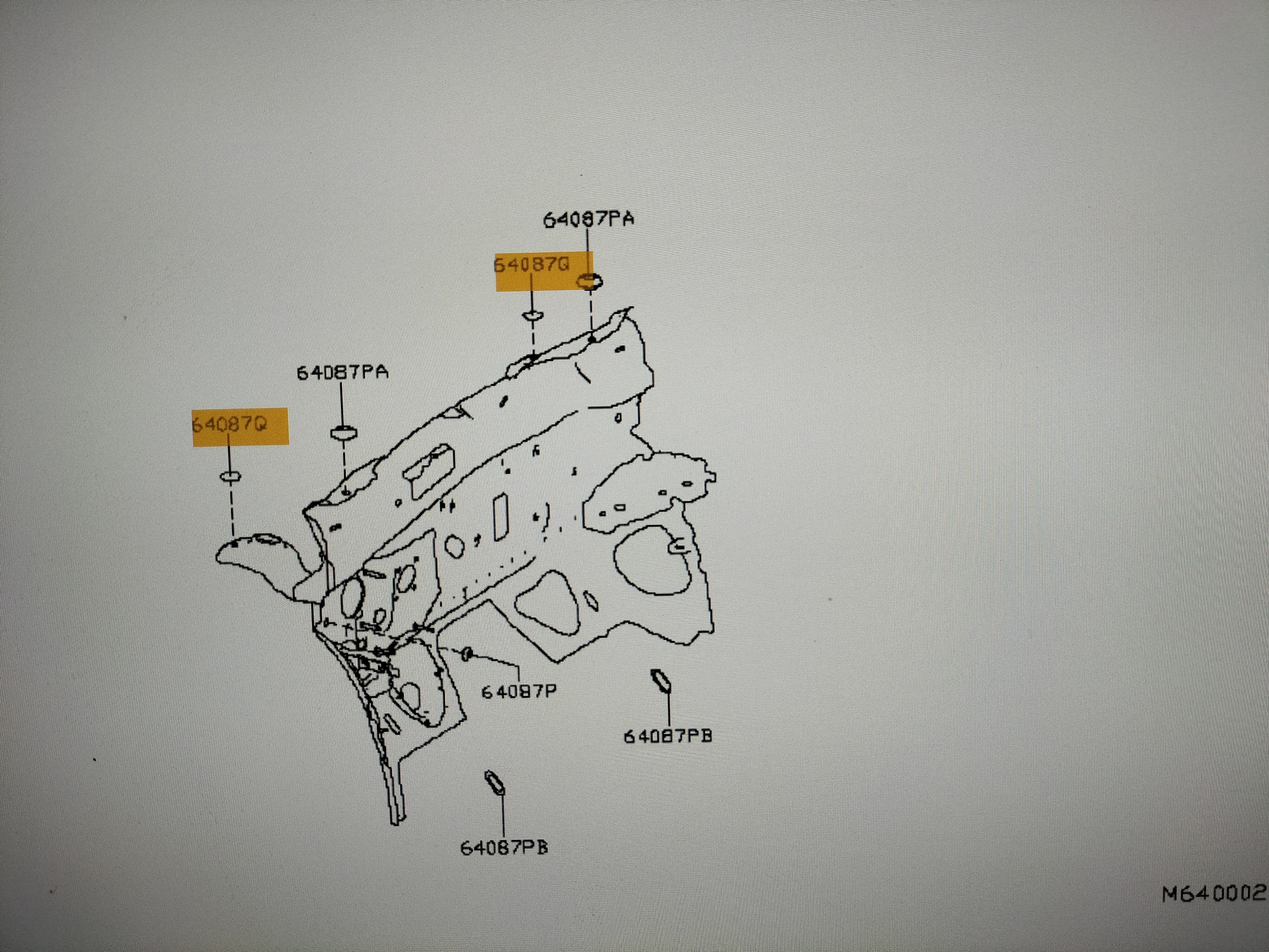 Cover-hole Nissan Micra K14 64891-00Q0C Used part.