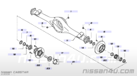 Oliekeerring achteras Nissan Cabstar F24 43252-D6200 Origineel.