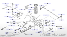 Spring-rear suspension Nissan Terrano2 R20 55020-1F200 Used part.