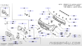 Sierstrip voorbumper Nissan Terrano2 R20 62077-1F100