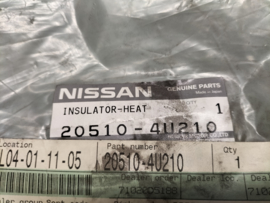 Heat insulator-exhaust tube, front lower SR20DE Nissan Almera Tino V10 20510-4U210 Original.
