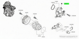 Plug housing thermostat Nissan 11021-00QAD C13/ D23/ E11/ E12/ F15/ J10/ JJ10/ J11/ K12/ K13/ K14/ M20M/ T31/ T32/ Z12 Used part.