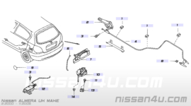 Bedieningsstang achterklepslot Nissan Almera N16 90518-BM600