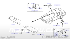 Holder sunvisor Nissan 96409-V5102 C32/ CG22/ D21/ S12/ T12/ T72/ U11/ WD21 usedpart.
