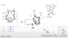 Voorste krukaskeerring 13510-1F700 CK12/ E11/ K11/ K12/ N16/ P11/ P12/ V10/ WP11