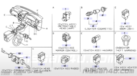 Stuurwielschakelaarhouder Nissan 25576-7F065 C23/ N16/P11/ R20/ V10