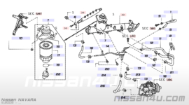 Strainer assy-fuel for diesel Nissan Navara D40 / Nissan Pathfinder R51 16400-JR00B Original.