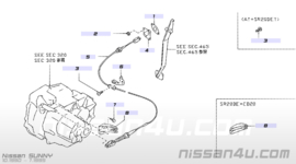 Koppelingskabel GA14DE/ GA14DS Nissan Sunny N14 30770-74Y01