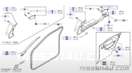 Zijpaneel linksachter interieur Nissan Micra K11 76901-5F800